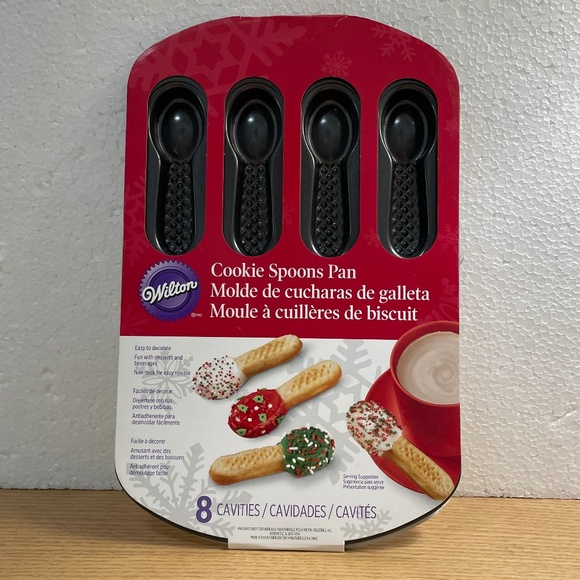 New Wilton Cookie Spoons Pan 8 Spoons Holiday Baking Gifting Recipe Instructions - Picture 1 of 5